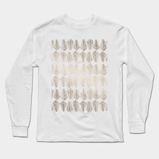 Pine trees pattern  - gold Long Sleeve T-Shirt